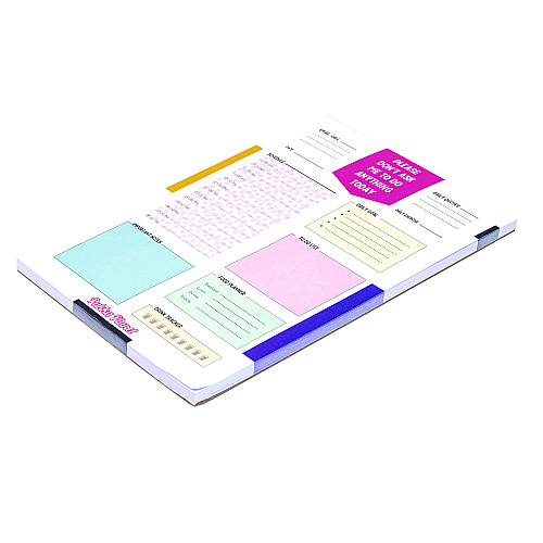 PUKKA PAD Eco Daily Planning Pad, Pukka Planet Artwork/Formatting, 9.84 x 7.48, White/Multicolor Sheets, 60-Days: Undated (9741SPP)