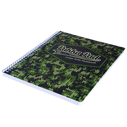 PUKKA PAD Letter Size Notebook, 1-Subject, Medium/College Rule, Green/Black Camo Knit Cover, (100) 11 x 8.5 Sheets, 3/Pack (9755CAM)