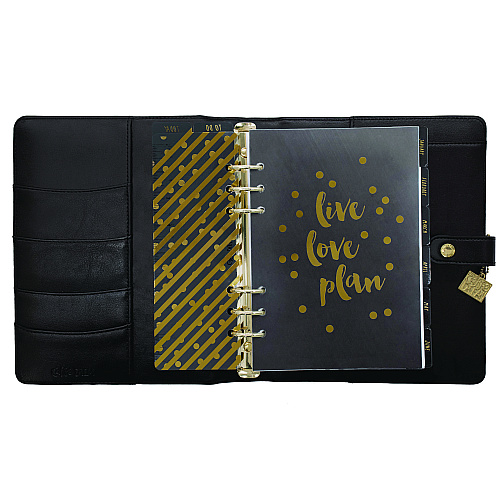 PUKKA PAD A5 Planner, 10.24 x 9.25, Black Cover, 12-Month (9109CD)
