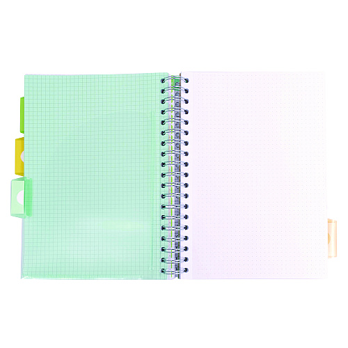 PUKKA PAD B5 Size Project Book, 4-Subject, Gray/White Study Book Cover, (100) 9.8 x 6.9 Sheets (9824STU)