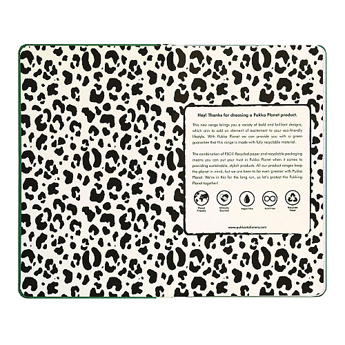 PUKKA PAD Soft Cover Eco Notebook, 1-Subject, Medium/College Rule, Green/Black/White Cover, (96) 8.3 x 5.8 Sheets (9704SPP)
