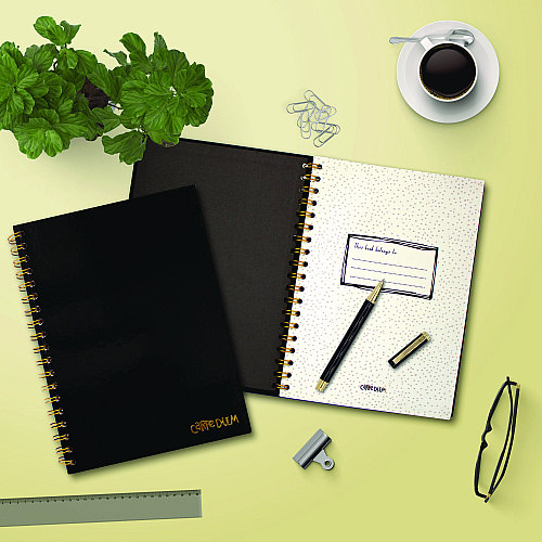 PUKKA PAD B5 Size Notebook, 1 -Subject, Medium/College Rule, Black Cover, (80) 9.8 x 6.9 Sheets, 3/Pack (9375CD)