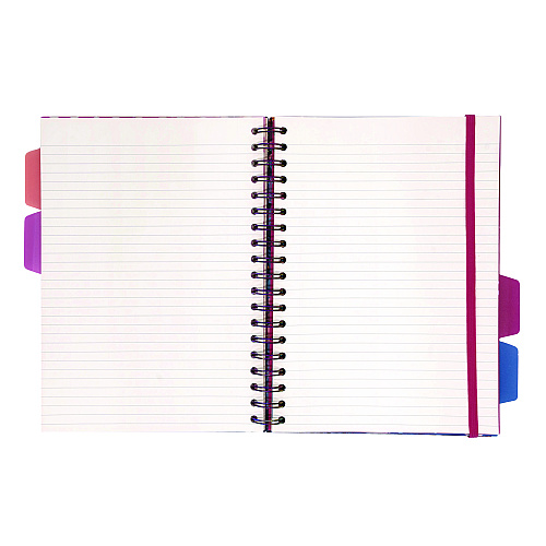 PUKKA PAD B5 Size Project Book, 4-Subject, Medium/College Rule, Assorted Blum Floral Covers, (100) 9.8 x 6.9 Sheets, 3/Pack (9494BLMASST)