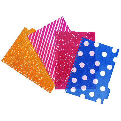 PUKKA PAD B5 Size Project Book, 4-Subject, Medium/College Rule, Assorted Blum Floral Covers, (100) 9.8 x 6.9 Sheets, 3/Pack (9494BLMASST)