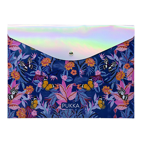 PUKKA PAD Stud Wallet, 2" Expansion, Assorted Blum, 3/Pack (9511ASTBLM)