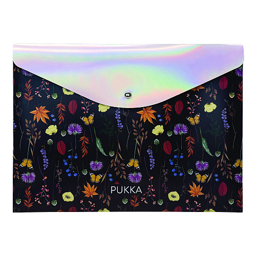 PUKKA PAD Stud Wallet, 2" Expansion, Assorted Blum, 3/Pack (9511ASTBLM)
