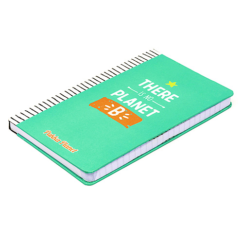 PUKKA PAD Soft Cover Eco Notebook, 1-Subject, Medium/College Rule, Turquoise/Multicolor Cover, (96) 8.3 x 5.8 Sheets (9703SPP)