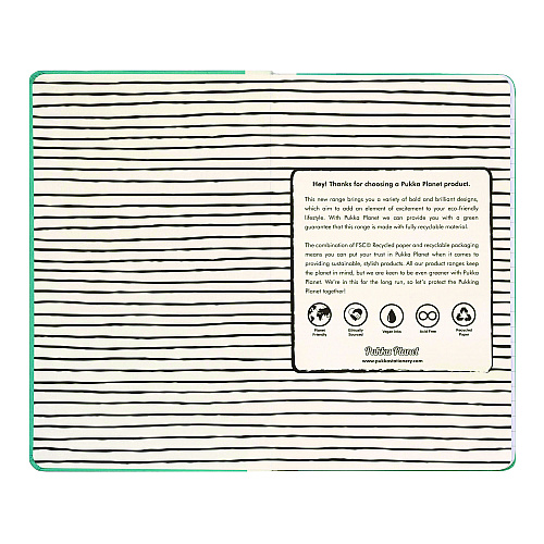 PUKKA PAD Soft Cover Eco Notebook, 1-Subject, Medium/College Rule, Turquoise/Multicolor Cover, (96) 8.3 x 5.8 Sheets (9703SPP)