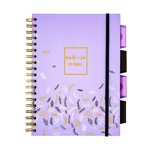 PUKKA PAD B5 Size Project Book, 4-Subject, Medium/College Rule, Assorted Floral Covers, (100) 9.8 x 6.9 Sheets, 3/Pack (9447ROC)