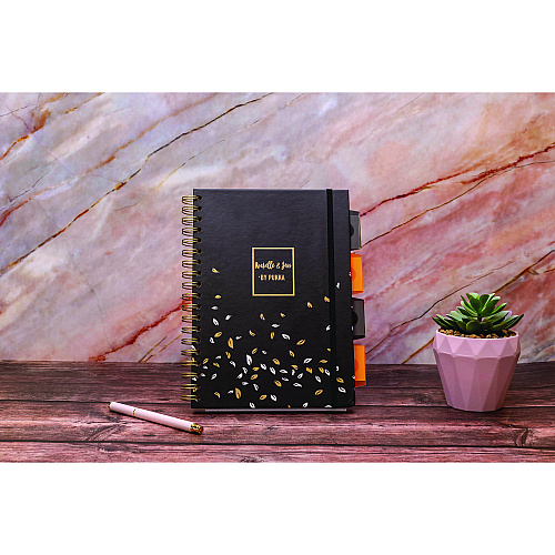 PUKKA PAD B5 Size Project Book, 4-Subject, Medium/College Rule, Assorted Floral Covers, (100) 9.8 x 6.9 Sheets, 3/Pack (9447ROC)