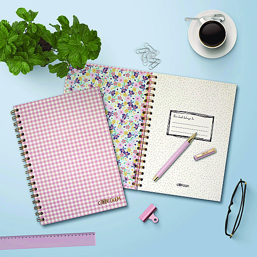 PUKKA PAD B5 Size Notebook, 1 -Subject, Medium/College Rule, Pink Cover, (80) 6.9 x 4.9 Sheets, 3/Pack (9377CD)