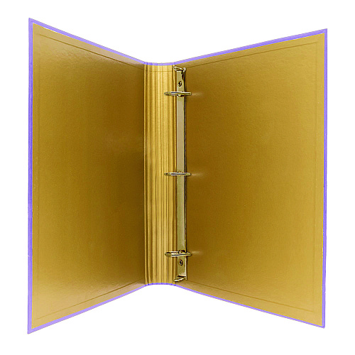 PUKKA PAD Rollbound Binder, 3 Rings, 1" Capacity, 11 x 8.5, Lilac/Black/Gold/White (9643ROC)