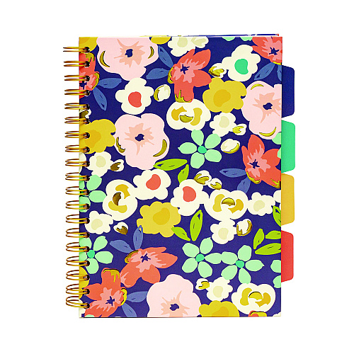 PUKKA PAD B5 Size Project Book, 5-Subject, Medium/College Rule, Assorted Floral Love Covers, (100) 9.8 x 6.9 Sheets, 3/Pack (9033CD)