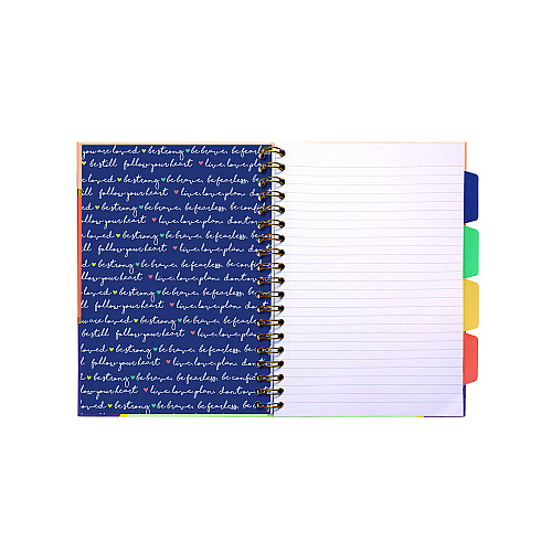 PUKKA PAD B5 Size Project Book, 5-Subject, Medium/College Rule, Assorted Floral Love Covers, (100) 9.8 x 6.9 Sheets, 3/Pack (9033CD)