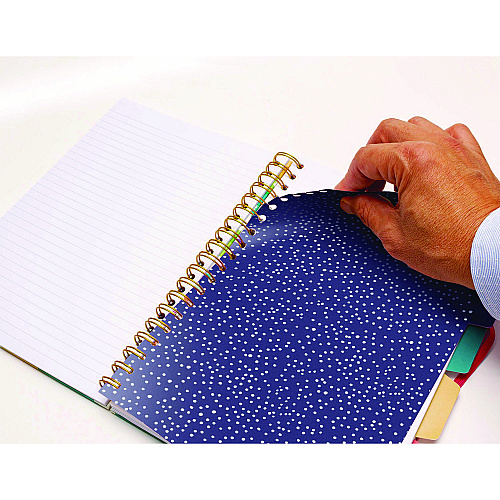 PUKKA PAD B5 Size Project Book, 5-Subject, Medium/College Rule, Assorted Floral Love Covers, (100) 9.8 x 6.9 Sheets, 3/Pack (9033CD)