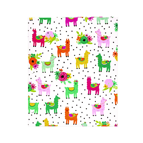 PUKKA PAD Two-Pocket Portfolio Folder, 1" Capacity, 9.6 x 11.9, Brush Strokes/Llamas/Stripes, 6/Pack (9097CD)