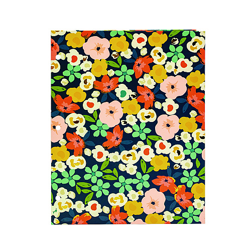 PUKKA PAD Two-Pocket Portfolio Folder, 1" Capacity, 9.6 x 11.9, Floral/Geometric/Hearts, 6/Pack (9098CD)