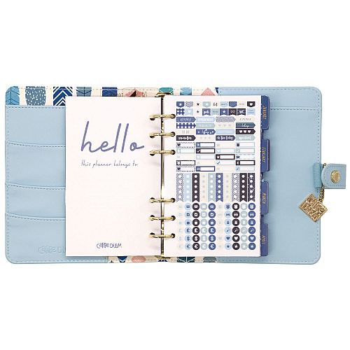 PUKKA PAD Personal Planner, 7.48 x 6.42, Blue Cover, 12-Month, Undated (9165CD)