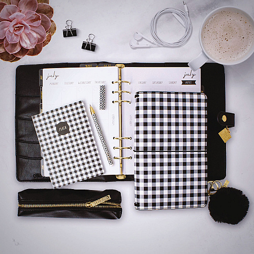 PUKKA PAD Pencil Case, 7.9" x 2" x 2", Black (9113CD)