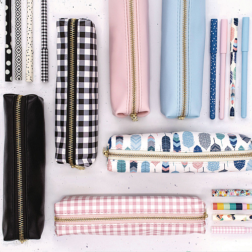 PUKKA PAD Pencil Case, 7.9" x 2" x 2", Black (9113CD)