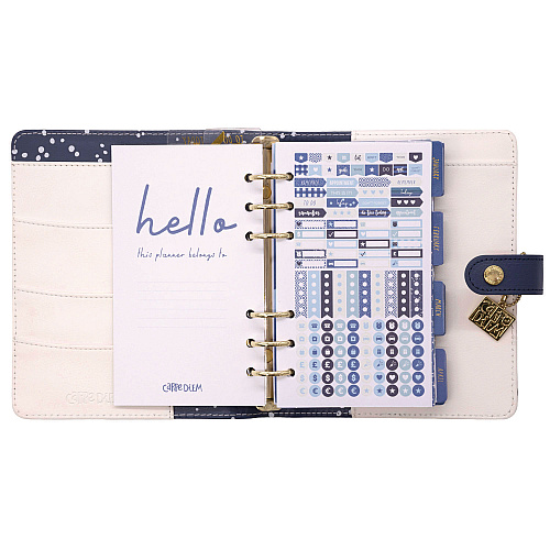 PUKKA PAD Personal Planner, Color Wash, 7.48 x 6.42, Blue/Green/Red/Yellow Cover, 12-Month, Undated (9180CD)
