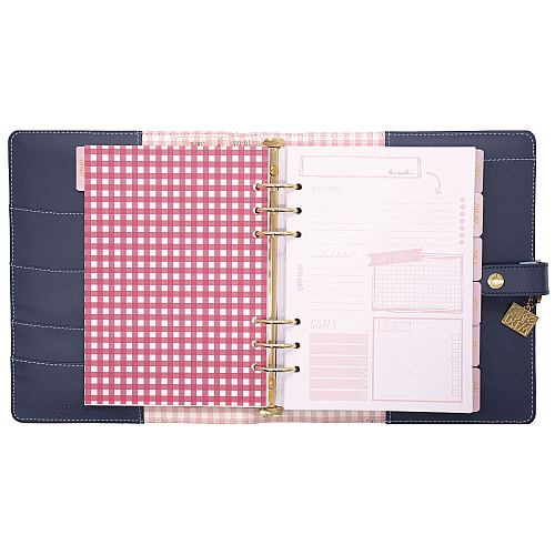 PUKKA PAD A5 Planner, Feathers, 10.24 x 9.25, Blue/Pink/White/Yellow Cover, 12-Month (9198CD)