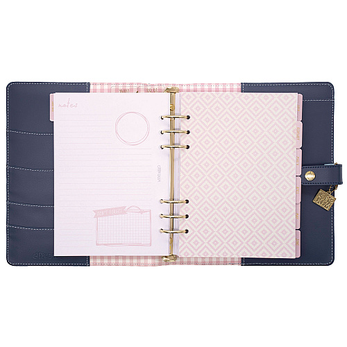 PUKKA PAD A5 Planner, Feathers, 10.24 x 9.25, Blue/Pink/White/Yellow Cover, 12-Month (9198CD)