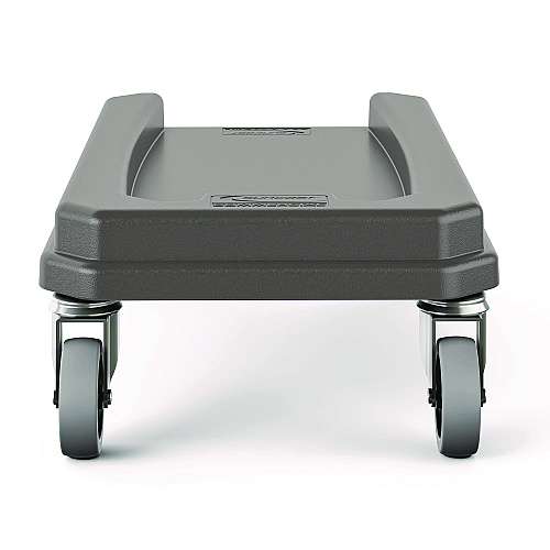 Suncast Commercial 23 Gallon Resin Slim Trash Can Dolly, 11.88" x 20.78" x 6.18", Gray (TCNDOLLY)
