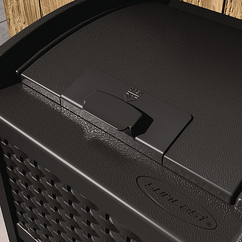 Suncast Commercial 30 Gallon Trash Hideaway, Plastic, Black (GHW1732BK)