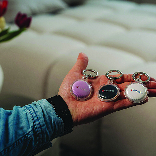 Verbatim My Finder Bluetooth Coin Tracker for Apple iOS, Black/Purple/White, 3/Pack (32135)