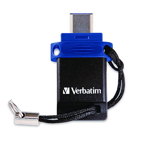 Verbatim Store n' Go Dual USB 3.2 Gen 1 Flash Drive for USB-C Devices, Blue (71275)