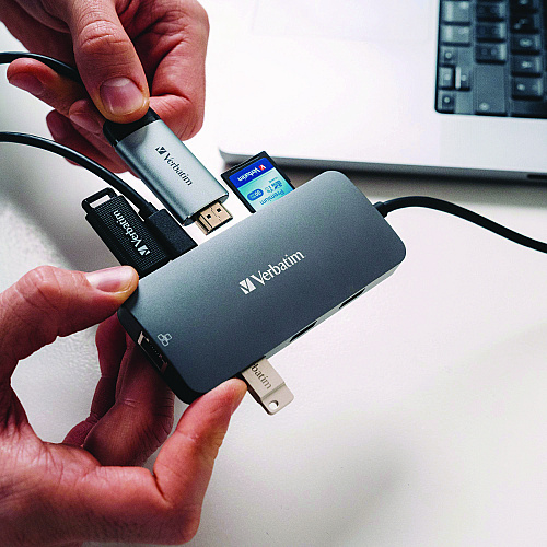 Verbatim USB-C Pro Multiport Hub9 Port, Gray (32152)