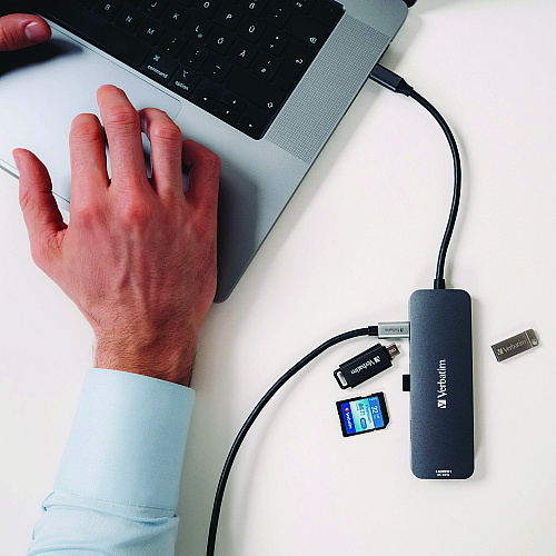 Verbatim USB-C Pro Multiport Hub8 Port, Gray (32151)