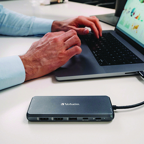 Verbatim USB-C Pro Multiport Hub14 Port, Gray (32154)