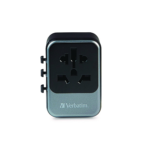 Verbatim UTA-07 Universal Travel Adapter, (3) USB-A, (3) USB-C (32122)