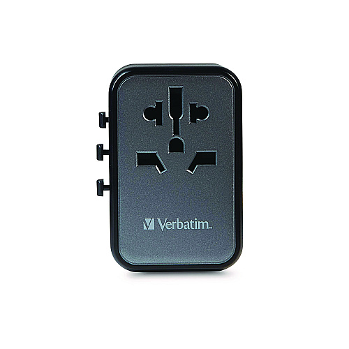 Verbatim UTA-09 Gan III Universal Travel Adapter, (2) USB-A/(2) USB-C/USB-C with Power Delivery 3.0 (32124)