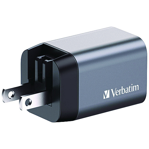 Verbatim 35 W 2-Port GaN Wall Charger, Black/Gray (32200)