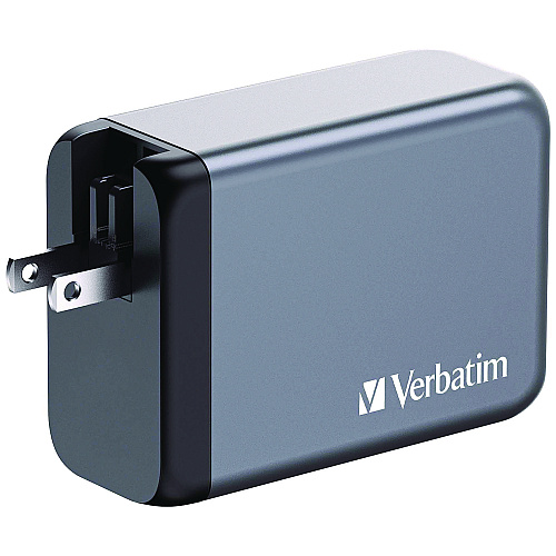 Verbatim 240 W 4-Port GaN Wall Charger, Black/Gray (32205)