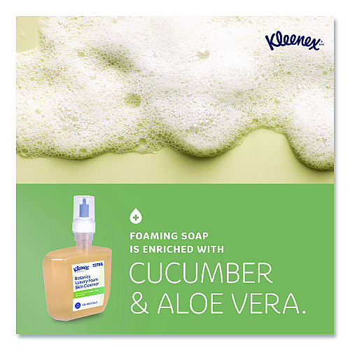 Kleenex Botanics Luxury Foam Skin Cleanser, Fresh Scent, 1,200 mL Refill, 4/Carton (52788)