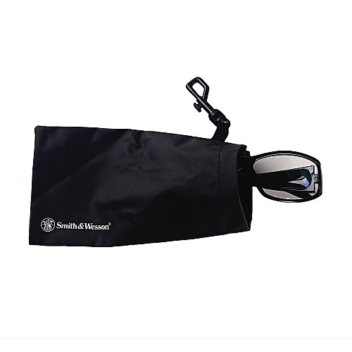 Smith & Wesson Safety Glasses Carrying Pouch with Belt Clip, 4.25 x 0.25 x 4.25, Black, 12/Carton (19941)