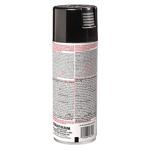 Rust-Oleum High Heat Enamel Spray Paint, Semi-Gloss Black, 12 oz Aerosol Can, 6/Carton (241169)