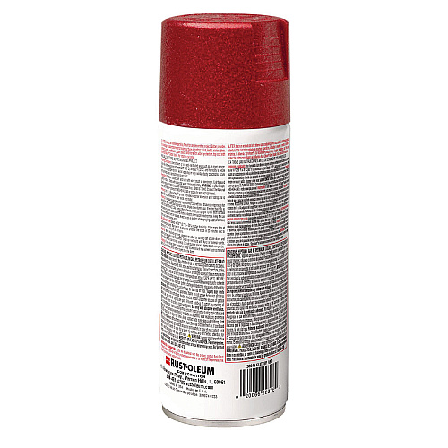 Rust-Oleum Specialty Glitter Spray Paint, Glitter Red, 10.25 oz Aerosol Can, 6/Carton (268045)