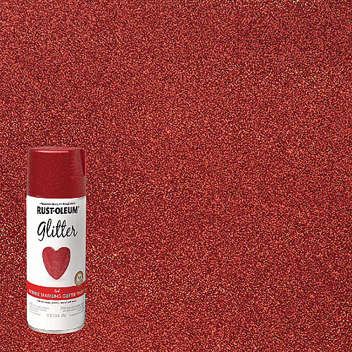 Rust-Oleum Specialty Glitter Spray Paint, Glitter Red, 10.25 oz Aerosol Can, 6/Carton (268045)