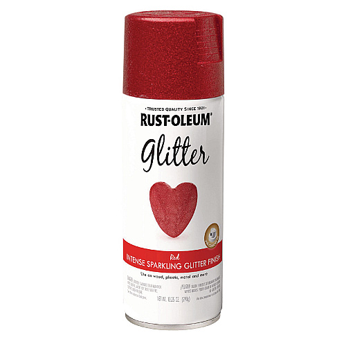 Rust-Oleum Specialty Glitter Spray Paint, Glitter Red, 10.25 oz Aerosol Can, 6/Carton (268045)