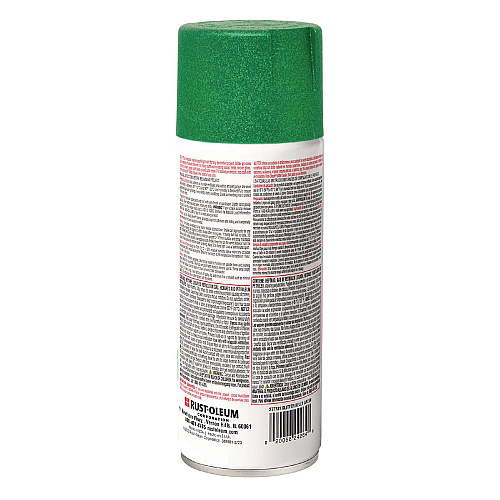Rust-Oleum Specialty Glitter Spray Paint, Glitter Kelly Green, 10.25 oz Aerosol Can, 6/Carton (277781)