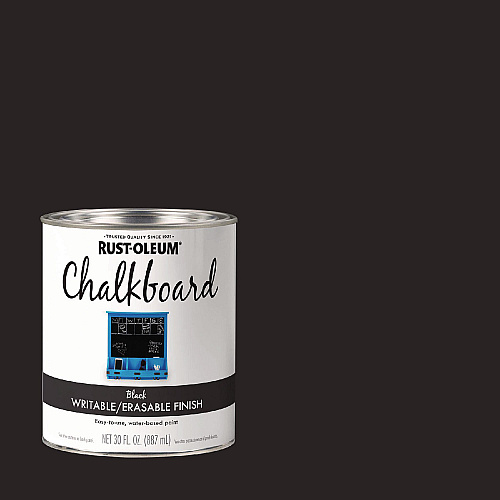 Rust-Oleum Chalkboard Paint, Matte Black, Quart Can (301450EA)