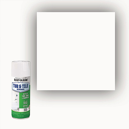 Rust-Oleum Specialty Tub and Tile Spray, Gloss White, 12 oz Aerosol Can, 6/Carton (280882)