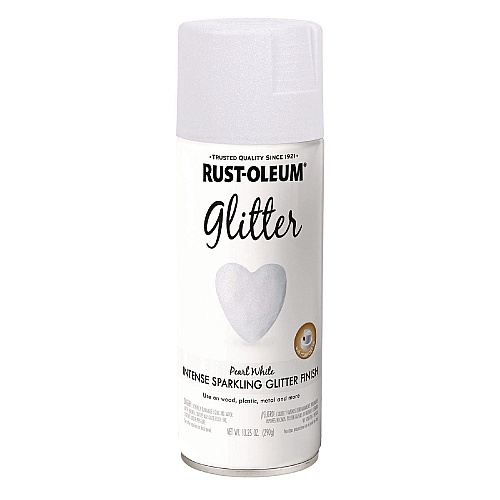 Rust-Oleum Specialty Glitter Spray Paint, Glitter White, 10.25 oz Aerosol Can, 6/Carton (299426)