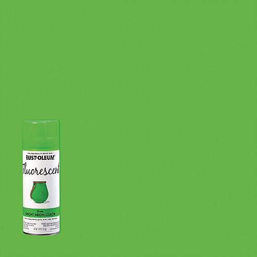 Rust-Oleum Specialty Fluorescent Spray Paint, Flat Fluorescent Green, 11oz Aerosol Can (342417EA)