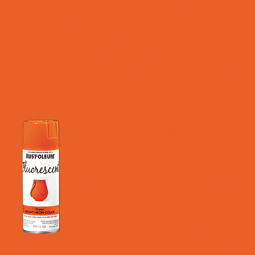 Rust-Oleum Specialty Fluorescent Spray Paint, Flat Fluorescent Orange, 11 oz Aerosol Can (342568EA)